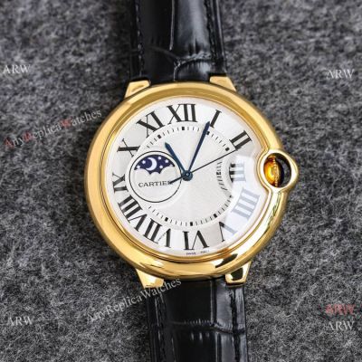 Swiss Quality Cartier Ballon Bleu Moonphase Watch Yellow Gold 42mm